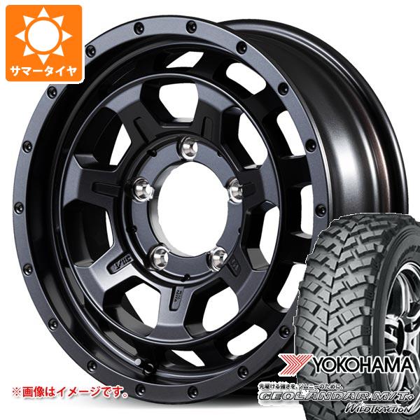 【タイヤ交換対象】スズキ ジムニー用 サマータイヤ ヨコハマ ジオランダー M/T+ G001J 195R16C 104/102Q ナイトロパワー M7 ファランクス 5.5-16 タイヤホイール4本セット