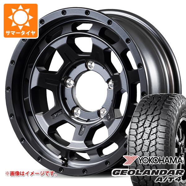 【タイヤ交換対象】5本セット スズキ ジムニーノマド JC74W用 サマータイヤ ヨコハマ ジオランダー A/T4 G018 LT225/75R16 115/112S ブラックレター ナイトロパワー M7 ファランクス 6.0-16 タイヤホイール5本セット