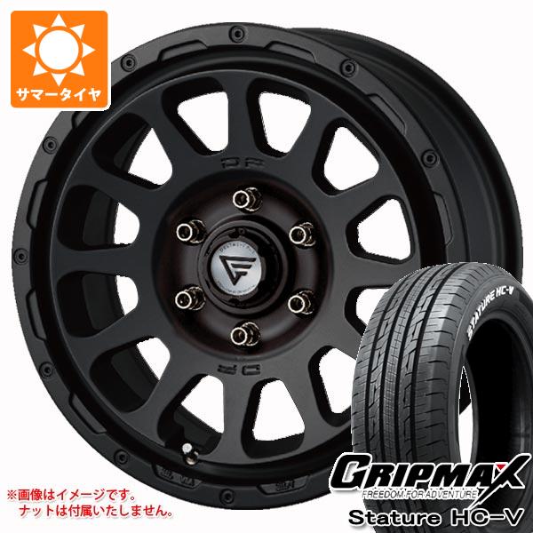 【タイヤ交換対象】ハイエース 200系用 サマータイヤ グリップマックス スタチャー HC-V 215/65R16C 109/107S ホワイトレター デルタフォース オーバル 7.0-16 タイヤホイール4本セット
