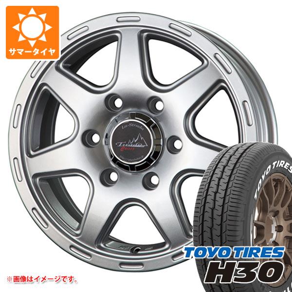 【タイヤ交換対象】トヨタ ハイエース 200系用 サマータイヤ トーヨー H30 195/80R15 107/105N ホワイトレター ラ・ストラーダ ティラード クロス 6.0-15 タイヤホイール4本セット