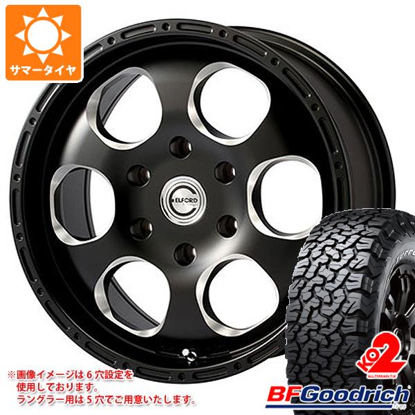 【タイヤ交換対象】5本セット ジープ ラングラー JK/JL系用 サマータイヤ BFグッドリッチ オールテレーンT/A KO2 33x12.50R17LT 120S ブラックレター ブラッドストック ワンピース タイヤホイール5本セット