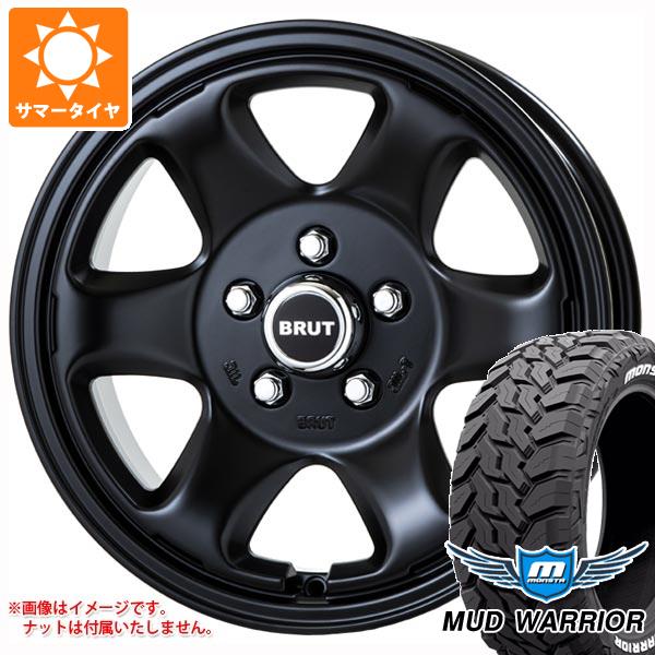 【タイヤ交換対象】サマータイヤ 215/70R16 107/105Q モンスタ マッドウォーリアー ホワイトレター ブルート BR-44 デリカD:5用 6.5-16 タイヤホイール4本セット