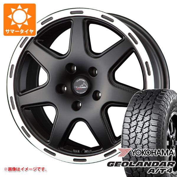 【タイヤ交換対象】ジープ レネゲード BU/BV系用 サマータイヤ ヨコハマ ジオランダー A/T4 G018 LT225/65R17 107/103S ブラックレター ラ・ストラーダ ティラード クロス タイヤホイール4本セット