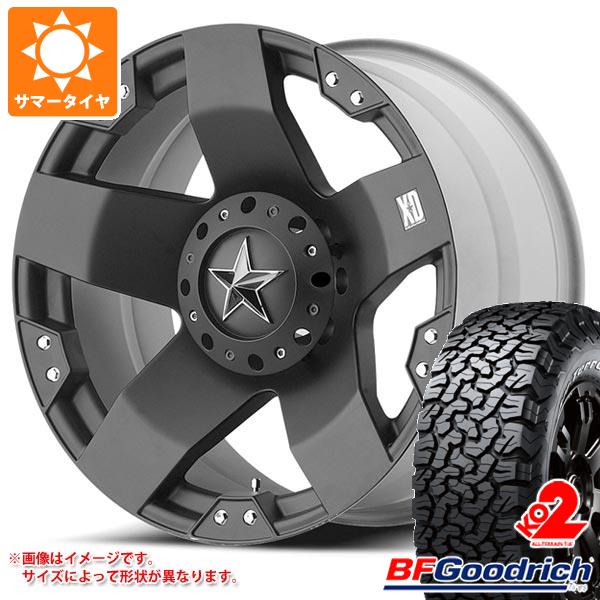 【タイヤ交換対象】5本セット ジープ ラングラー JK/JL系用 サマータイヤ BFグッドリッチ オールテレーンT/A KO2 33x12.50R17LT 120S ブラックレター KMC XD775 ロックスター タイヤホイール5本セット
