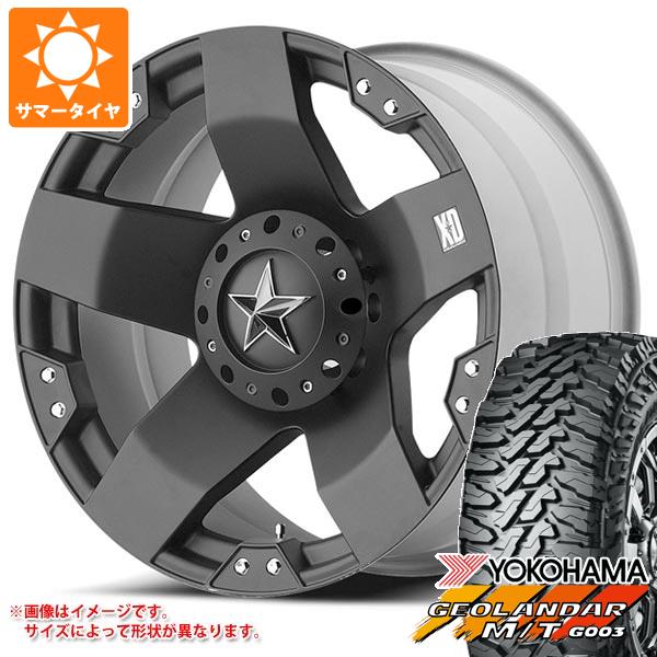 【タイヤ交換対象】ジープ ラングラー JK/JL系用 サマータイヤ ヨコハマ ジオランダー M/T G003 33x12.50R17 LT 120Q KMC XD775 ロックスター タイヤホイール4本セット