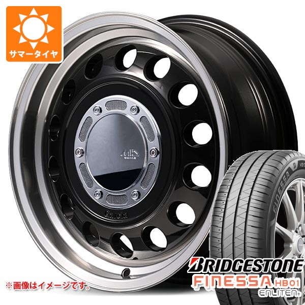 【タイヤ交換対象】スズキ エブリイワゴン DA17W用 サマータイヤ ブリヂストン フィネッサ HB01 165/65R15 81S ガルシア シスコ タイプ2 4.5-15 タイヤホイール4本セット