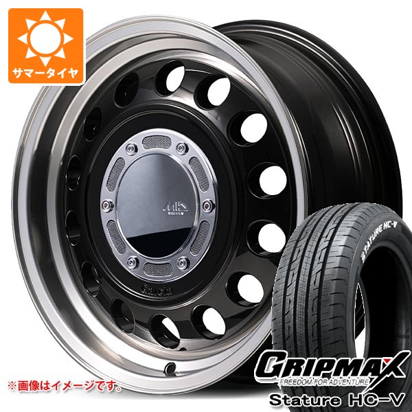 【タイヤ交換対象】トヨタ ハイエース 200系用 サマータイヤ グリップマックス スタチャー HC-V 215/65R16C 109/107S ホワイトレター ガルシア シスコ タイプ2 6.5-16 タイヤホイール4本セット|タイヤマックス