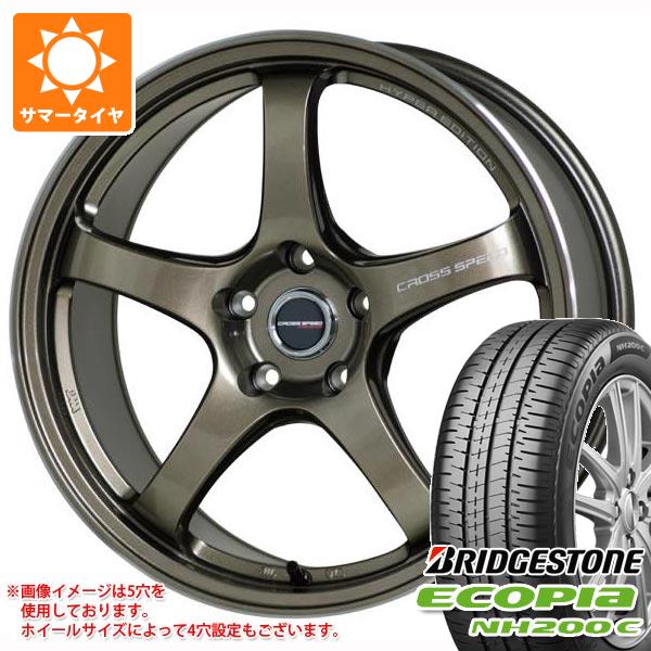 【タイヤ交換対象】2026年製 サマータイヤ 155/65R14 75H ブリヂストン エコピア NH200C クロススピード ハイパーエディション CR5 4.5-14 タイヤホイール4本セット|タイヤマックス