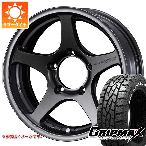 【タイヤ交換対象】スズキ ジムニー用 サマータイヤ グリップマックス マッドレイジ R/T MAX LT185/85R16 105/103Q ホワイトレター ハセスペック2 5.5-16 タイヤホイール4本セット