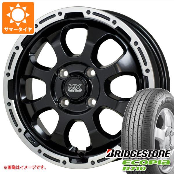 【タイヤ交換対象】ハスラー用 サマータイヤ ブリヂストン エコピア R710 165/80R14 91/90N (165R14 6PR相当) マッドクロスグレイス 4.5-14 タイヤホイール4本セット｜タイヤマックス