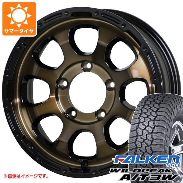 【タイヤ交換対象】ジムニー JB64W用 サマータイヤ ファルケン ワイルドピーク A/T3W LT225/75R16 115/112Q マッドクロスグレイス 5.5-16 タイヤホイール4本セット