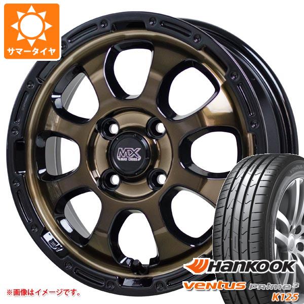 【タイヤ交換対象】サマータイヤ 155/55R14 69V ハンコック ベンタス プライム3 K125 マッドクロスグレイス 4.5-14 タイヤホイール4本セット|タイヤマックス