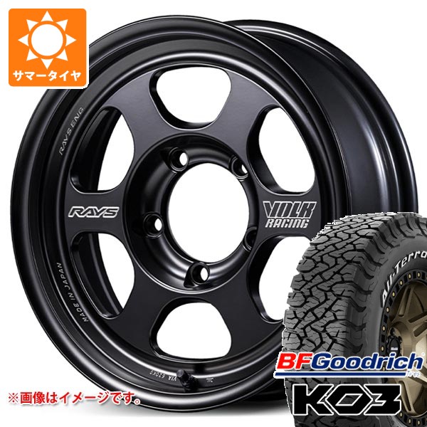 【タイヤ交換対象】スズキ ジムニーノマド JC74W用 サマータイヤ BFグッドリッチ オールテレーンT/A KO3 LT225/70R16 102/99S ホワイトレター レイズ ボルクレーシング TE37XT for J ブラックシャドー 6.0-16 タイヤホイール4本セット 174,100円