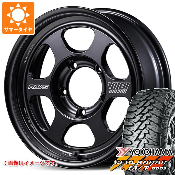 【タイヤ交換対象】スズキ ジムニーシエラ JB74W用 サマータイヤ ヨコハマ ジオランダー M/T G003 185/85R16 105/103N LT レイズ ボルクレーシング TE37XT for J ブラックシャドー 5.5-16 タイヤホイール4本セット