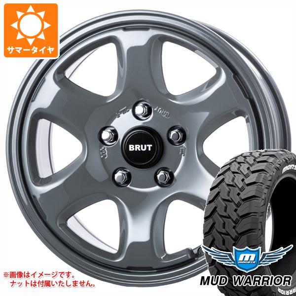 【タイヤ交換対象】5本セット ジープ ラングラー JK/JL系用 サマータイヤ モンスタ マッドウォーリアー LT265/70R17 121/118Q ホワイトレター ブルート BR-44 タイヤホイール5本セット