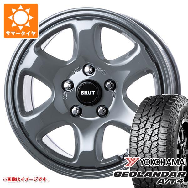 【タイヤ交換対象】5本セット ジープ ラングラー JK/JL系用 サマータイヤ ヨコハマ ジオランダー A/T4 G018 LT295/70R17 121/118S ブラックレター ブルート BR-44 タイヤホイール5本セット|タイヤマックス