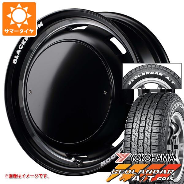 【タイヤ交換対象】ジムニー用 2026年製 サマータイヤ ヨコハマ ジオランダー A/T G015 185/85R16 105/103N LT ホワイトレター ガルシア シスコ ブラックムーンエディション 5.5-16 タイヤホイール4本セット|タイヤマックス