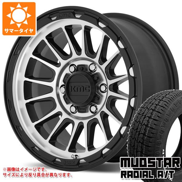【タイヤ交換対象】T31エクストレイル用 サマータイヤ マッドスター ラジアル A/T 215/65R16C 109/107L ホワイトレター KMC KM542 インパクト 7.0-16 タイヤホイール4本セット｜タイヤマックス