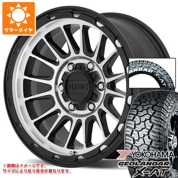 【タイヤ交換対象】ミツビシ デリカD5用 2026年製 サマータイヤ ヨコハマ ジオランダー X-AT G016 225/70R16 103S ホワイトレター KMC KM542 インパクト 7.0-16 タイヤホイール4本セット