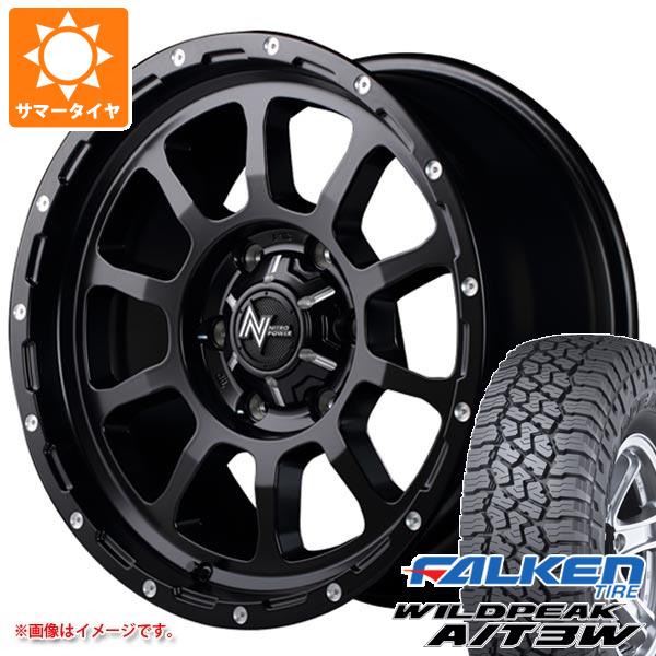 【タイヤ交換対象】5本セット トヨタ FJクルーザー 10系用 サマータイヤ ファルケン ワイルドピーク A/T3W LT265/70R17 121/118R ナイトロパワー M10 パーシング 8.0-17 タイヤホイール5本セット