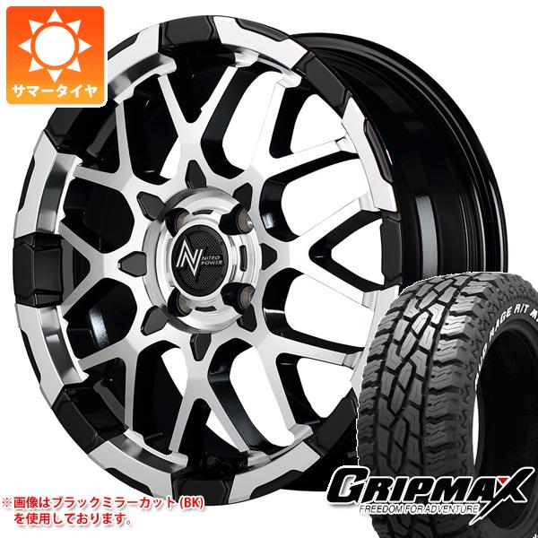 【タイヤ交換対象】ライズ用 サマータイヤ グリップマックス マッドレイジ R/T MAX LT215/70R16 100/97R ホワイトレター ナイトロパワー M28 バレット 6.0-16 タイヤホイール4本セット