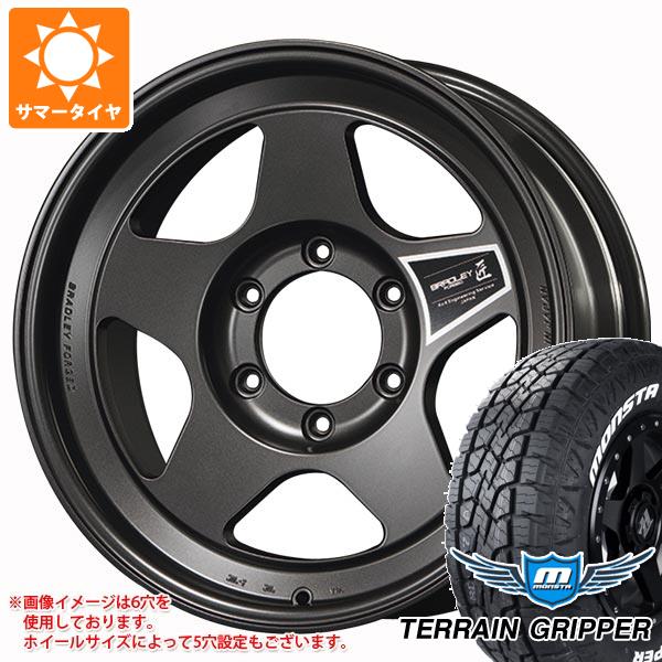 【タイヤ交換対象】トライトン LC2T用 サマータイヤ モンスタ テレーングリッパー 265/65R17 116T XL ホワイトレター ブラッドレー フォージド タクミ 8.0-17 タイヤホイール4本セット