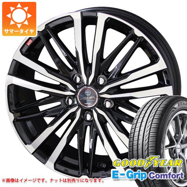 【タイヤ交換対象】サマータイヤ 225/55R17 97W グッドイヤー エフィシエントグリップコンフォート スマック クレスト 7.0-17 タイヤホイール4本セット