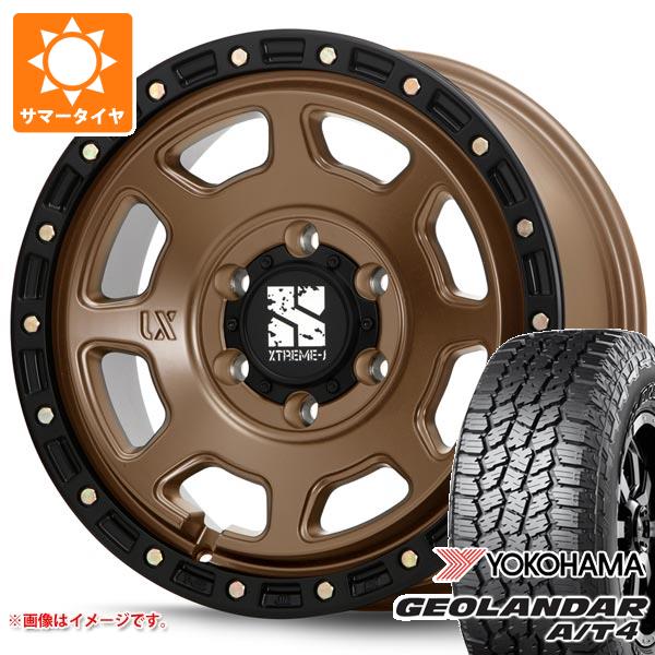 【タイヤ交換対象】トヨタ ハイエース 200系用 サマータイヤ ヨコハマ ジオランダー A/T4 G018 215/70R16 100H ブラックレター MLJ エクストリームJ XJ07 6.5-16 タイヤホイール4本セット|タイヤマックス