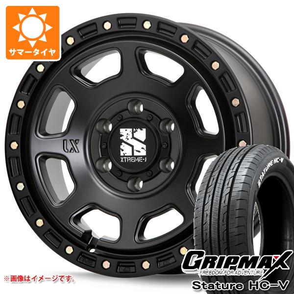 【タイヤ交換対象】ハイエース 200系用 サマータイヤ グリップマックス スタチャー HC-V 215/65R16C 109/107S ホワイトレター MLJ エクストリームJ XJ07 6.5-16 タイヤホイール4本セット|タイヤマックス