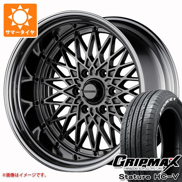 【タイヤ交換対象】ハイエース 200系用 サマータイヤ グリップマックス スタチャー HC-V 215/65R16C 109/107S ホワイトレター ファブレス ヴァローネ RM-6 6.5-16 タイヤホイール4本セット