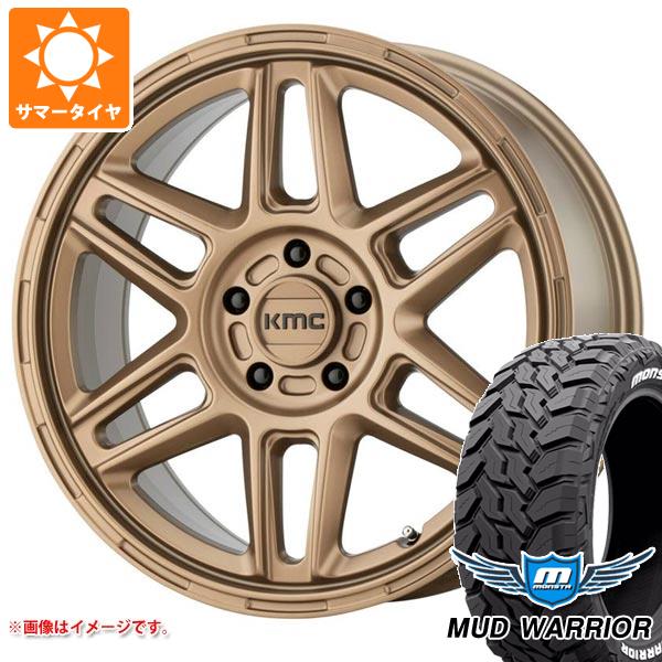 【タイヤ交換対象】ミツビシ デリカD5用 サマータイヤ モンスタ マッドウォーリアー LT235/70R16 104/101Q ホワイトレター KMC KM716 ノマド 7.5-16 タイヤホイール4本セット