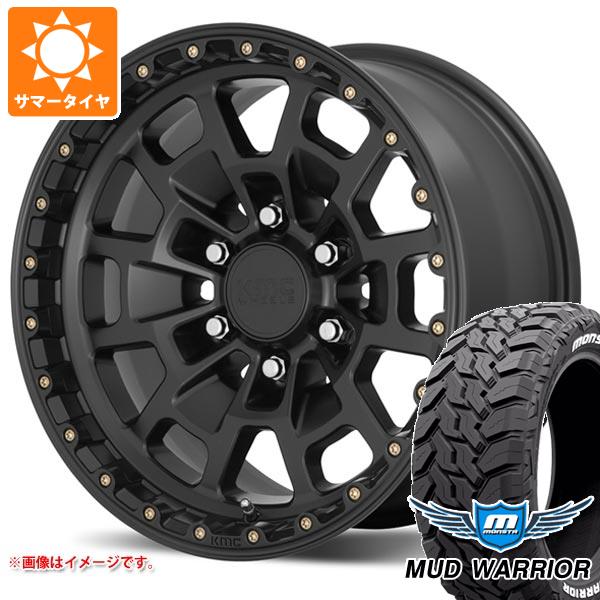 【タイヤ交換対象】ランドクルーザー プラド 150系用 サマータイヤ モンスタ マッドウォーリアー LT265/70R17 121/118Q ホワイトレター KMC KM718 サミット 8.5-17 タイヤホイール4本セット