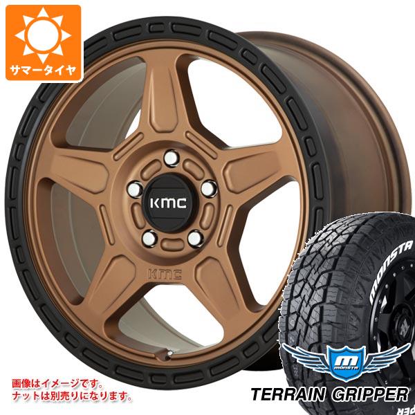 【タイヤ交換対象】5本セット ジープ ラングラー JK/JL系用 サマータイヤ モンスタ テレーングリッパー LT285/70R17 121/118R ホワイトレター KMC KM721 アルパイン タイヤホイール5本セット