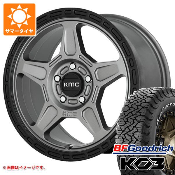 【タイヤ交換対象】5本セット ジープ ラングラー JK/JL系用 サマータイヤ BFグッドリッチ オールテレーンT/A KO3 LT285/70R17 121/118S ホワイトレター KMC KM721 アルパイン タイヤホイール5本セット