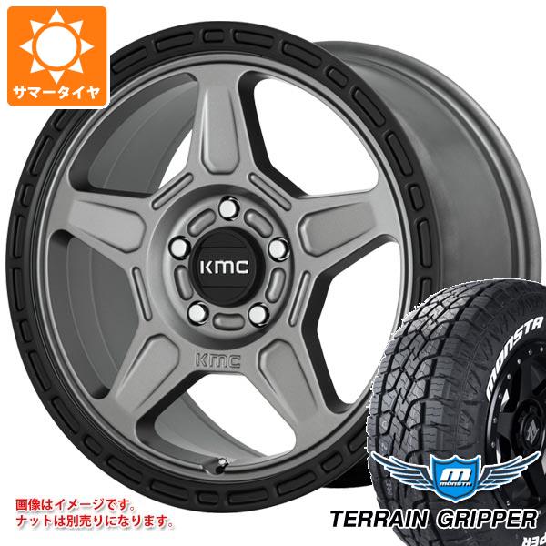 【タイヤ交換対象】5本セット ジープ ラングラー JK/JL系用 サマータイヤ モンスタ テレーングリッパー LT285/70R17 121/118R ホワイトレター KMC KM721 アルパイン タイヤホイール5本セット