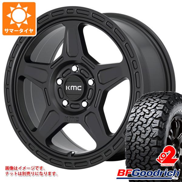 【タイヤ交換対象】5本セット ジープ ラングラー JK/JL系用 サマータイヤ BFグッドリッチ オールテレーンT/A KO2 35x12.50R17LT 121R ホワイトレター KMC KM721 アルパイン タイヤホイール5本セット