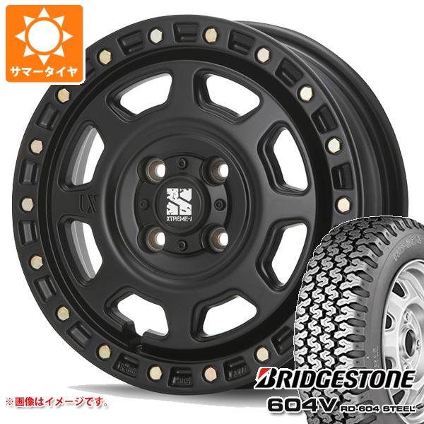 【タイヤ交換対象】サマータイヤ 145R13 6PR ブリヂストン 604V RD-604 スチール (145/80R13 82/80N相当) MLJ エクストリームJ XJ07 4.0-13 タイヤホイール4本セット｜タイヤマックス