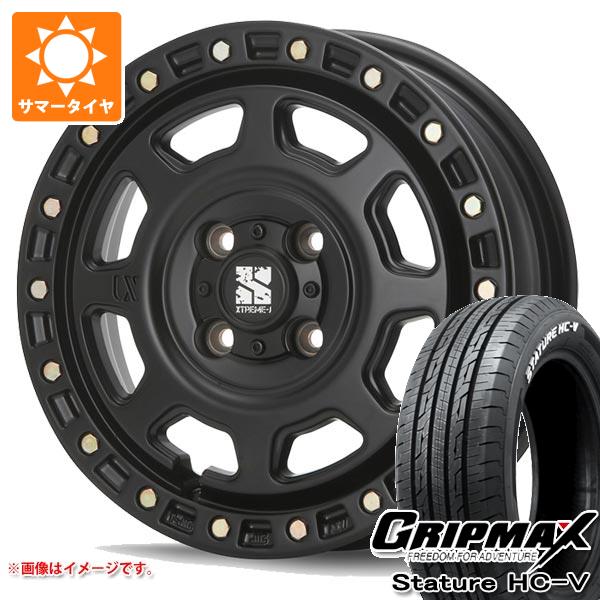 【タイヤ交換対象】キャリイ DA16T用 サマータイヤ グリップマックス スタチャー HC-V 145/80R12 80/78Q ホワイトレター MLJ エクストリームJ XJ07 4.0-12 タイヤホイール4本セット