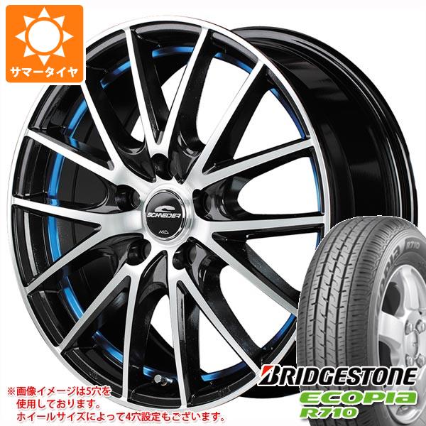 【タイヤ交換対象】サマータイヤ 145/80R12 80/78N ブリヂストン エコピア R710 (145R12 6PR相当) MID ホイールズ RX27 4.0-12 タイヤホイール4本セット|タイヤマックス