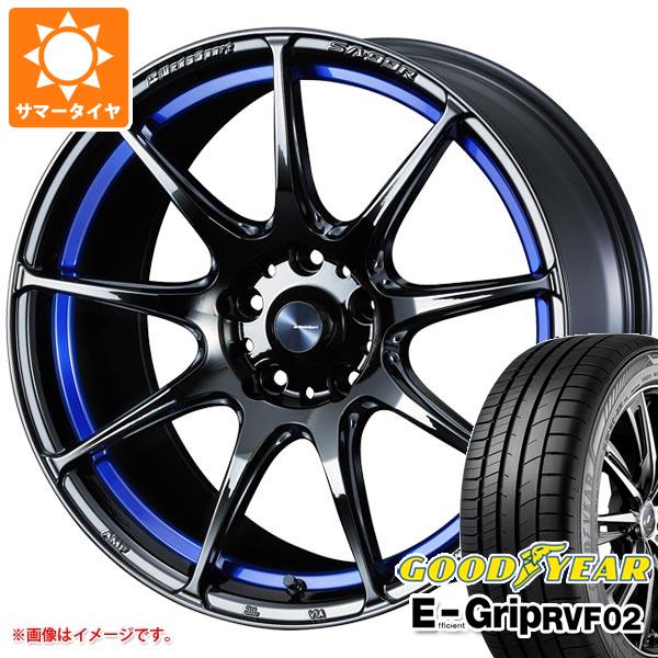 【タイヤ交換対象】サマータイヤ 235/50R18 101W XL グッドイヤー エフィシエントグリップ RVF02 ウェッズスポーツ SA-99R ブルーライトクローム2 8.5-18 タイヤホイール4本セット｜タイヤマックス