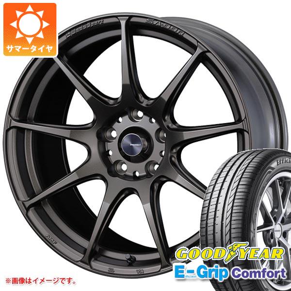 【タイヤ交換対象】サマータイヤ 215/45R17 91W XL グッドイヤー エフィシエントグリップコンフォート ウェッズスポーツ SA-99R 7.0-17 タイヤホイール4本セット