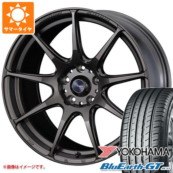 【タイヤ交換対象】サマータイヤ 225/55R17 101W XL ヨコハマ ブルーアースGT AE51 ウェッズスポーツ SA-99R EJ-ブロンズ 7.5-17 タイヤホイール4本セット