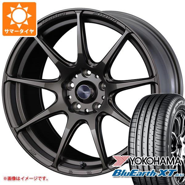 【タイヤ交換対象】サマータイヤ 215/55R18 99V XL ヨコハマ ブルーアースXT AE61 ウェッズスポーツ SA-99R EJ-ブロンズ 7.5-18 タイヤホイール4本セット
