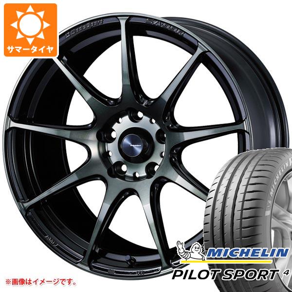 【タイヤ交換対象】サマータイヤ 205/50R17 (93Y) XL ミシュラン パイロットスポーツ4 ウェッズスポーツ SA-99R 7.0-17 タイヤホイール4本セット