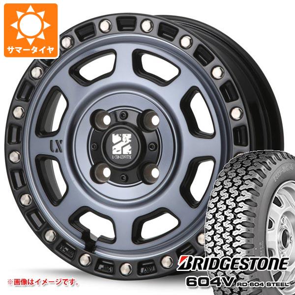 【タイヤ交換対象】ハイゼットトラック S500系用 サマータイヤ ブリヂストン 604V RD-604 スチール 165R14 6PR (165/80R14 91/90N相当) MLJ エクストリームJ XJ07 4.5-14 タイヤホイール4本セット