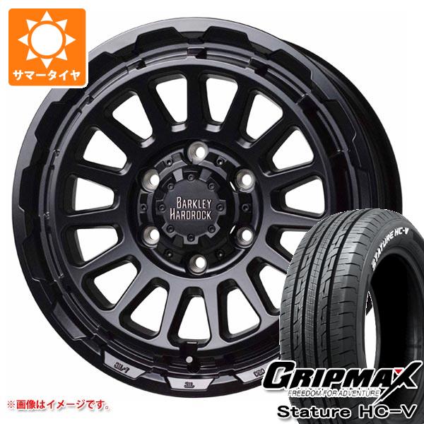 【タイヤ交換対象】NV350キャラバン E26用 サマータイヤ グリップマックス スタチャー HC-V 215/65R16C 109/107S ホワイトレター バークレイハードロック リザード 6.5-16 タイヤホイール4本セット