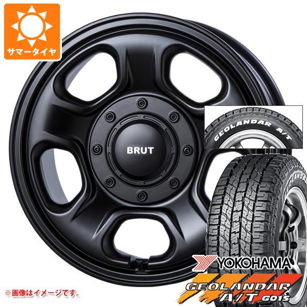 【タイヤ交換対象】T31エクストレイル用 2026年製 サマータイヤ ヨコハマ ジオランダー A/T G015 215/65R16C 109/107S ホワイトレター ブルート BR-33 6.5-16 タイヤホイール4本セット