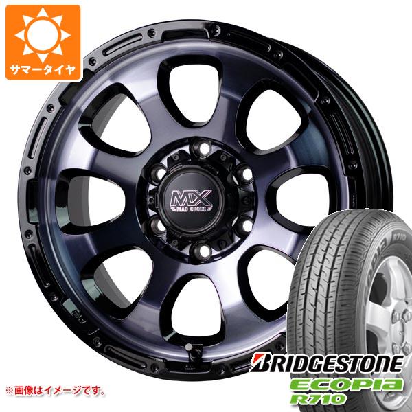 【タイヤ交換対象】ハイエース 200系用 サマータイヤ ブリヂストン エコピア R710 195/80R15 107/105N マッドクロスグレイス 6.0-15 タイヤホイール4本セット
