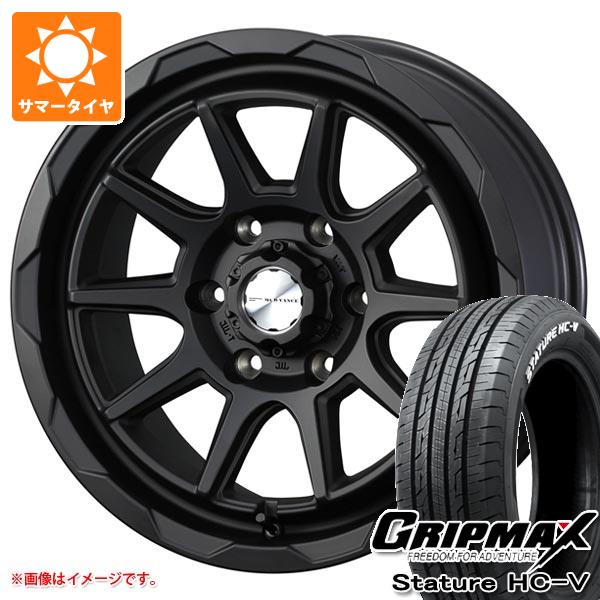 【タイヤ交換対象】ハイエース 200系用 サマータイヤ グリップマックス スタチャー HC-V 215/65R16C 109/107S ホワイトレター マッドヴァンス06 6.5-16 タイヤホイール4本セット