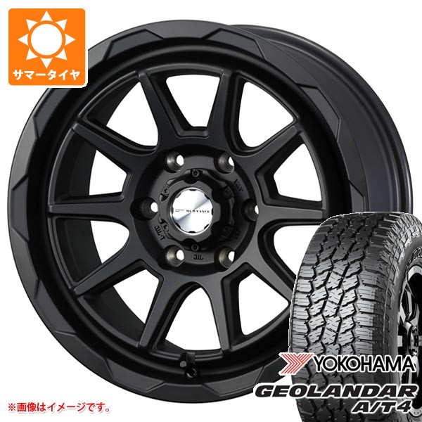 【タイヤ交換対象】トヨタ ハイエース 200系用 2026年製 サマータイヤ ヨコハマ ジオランダー A/T4 G018 215/70R16 100H ブラックレター マッドヴァンス06 6.5-16 タイヤホイール4本セット|タイヤマックス
